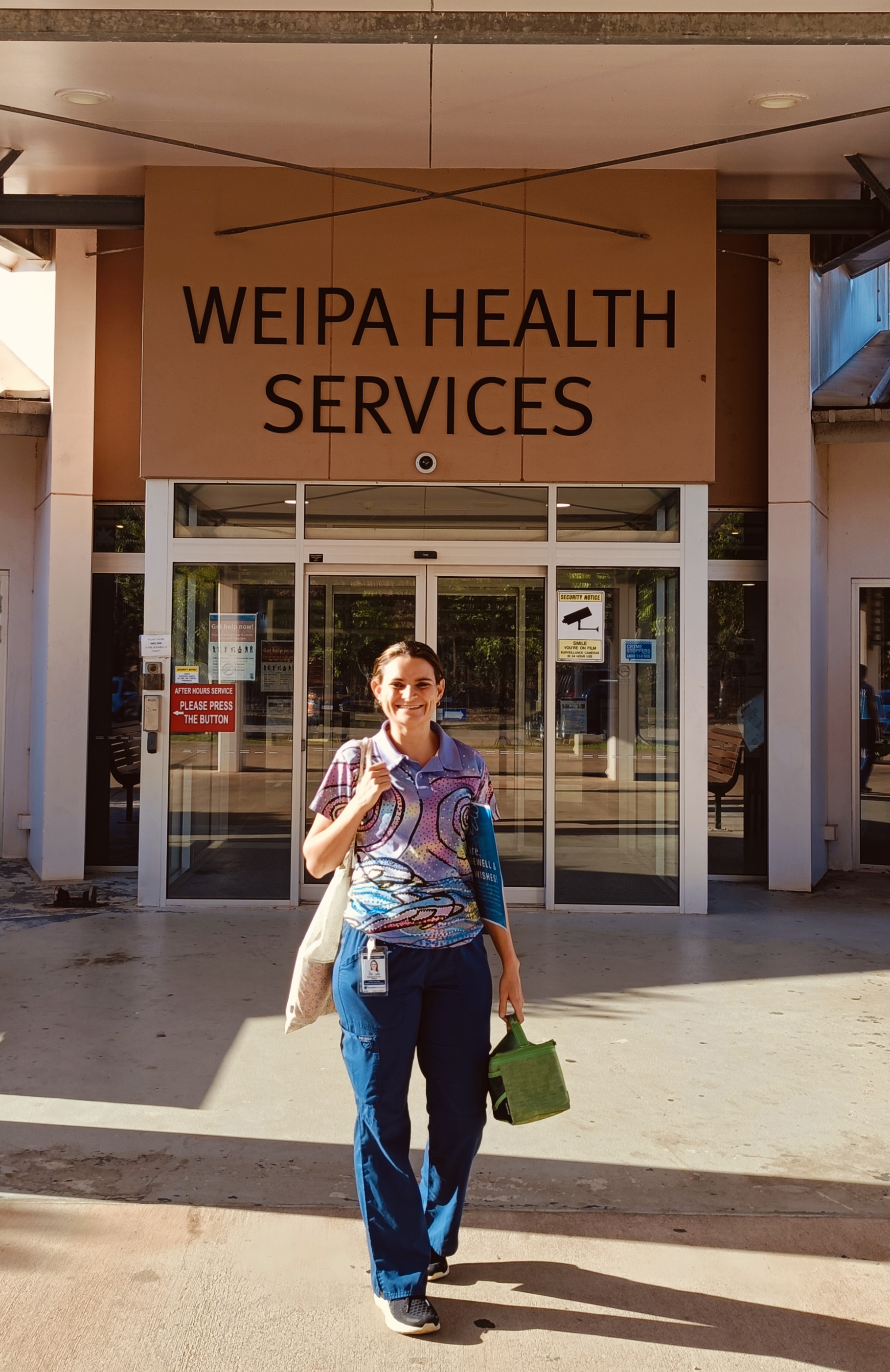 Clare before a shift in Weipa 