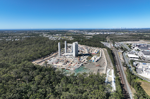 Drone image of the new Coomera Hospital