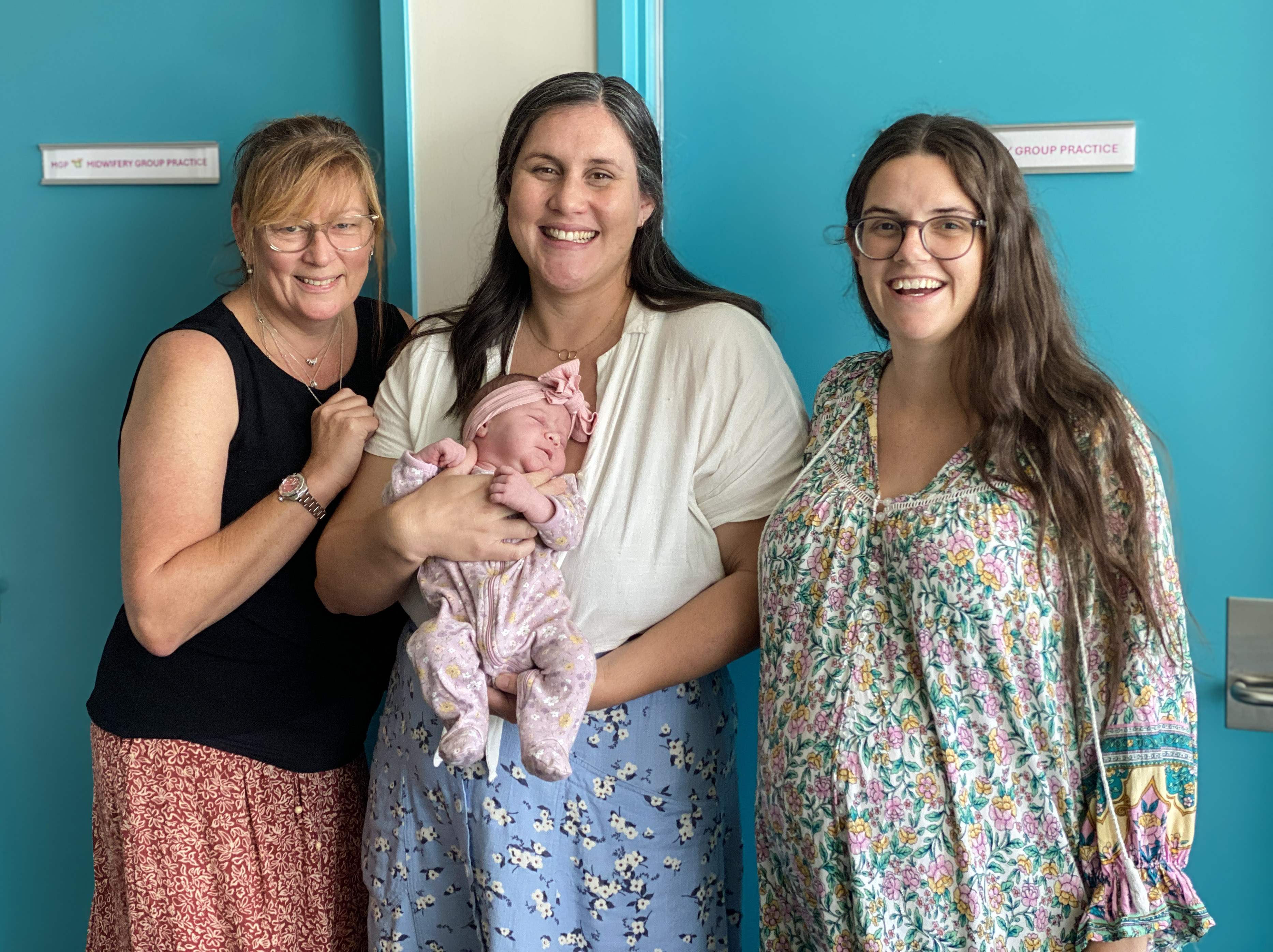 Faye, Ebeth, baby Bronte and Monique