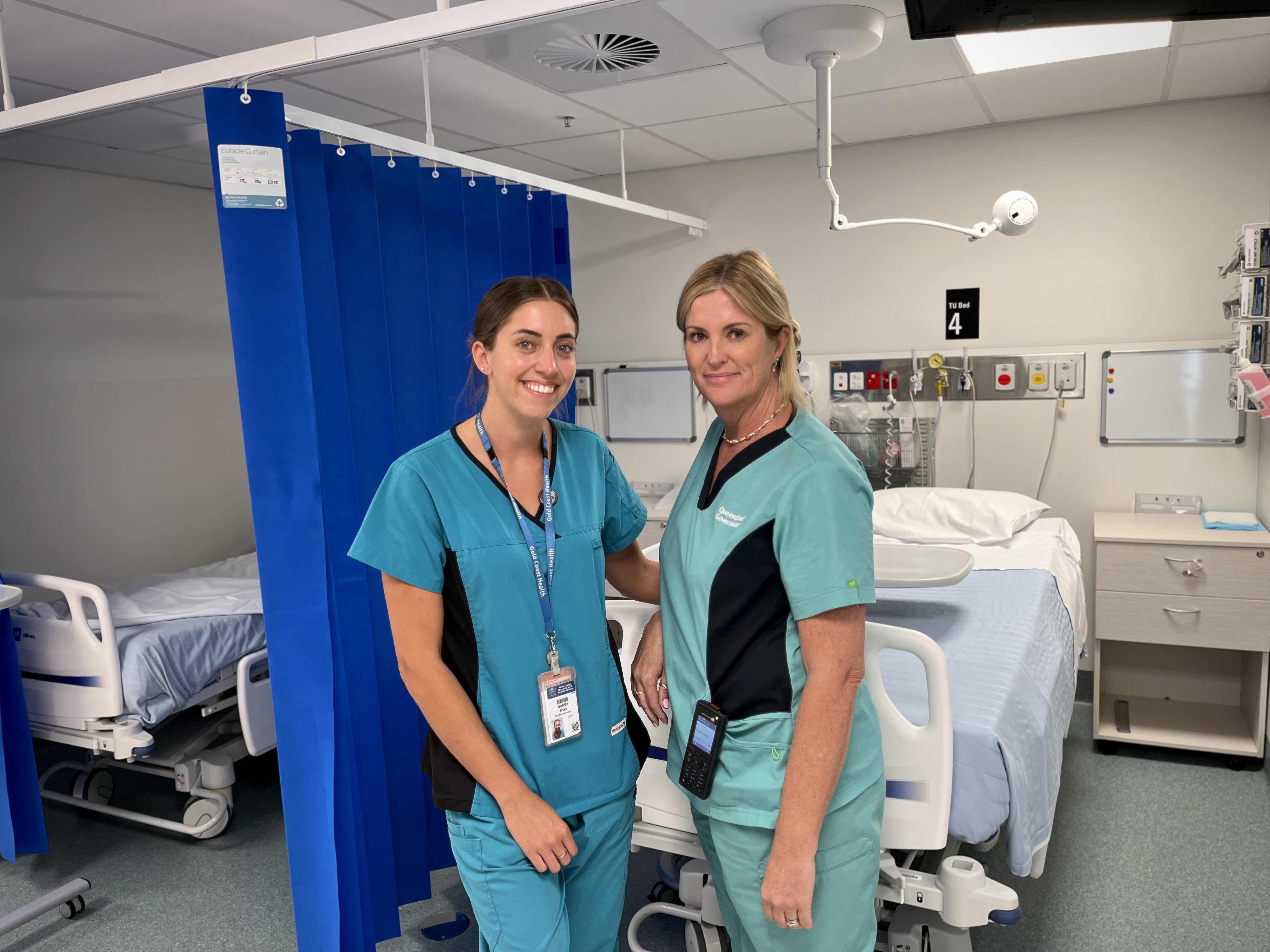 Pictured here are Registered Nurses at the Robina Transfer Unit Darby Shaw and Natasha Roberts