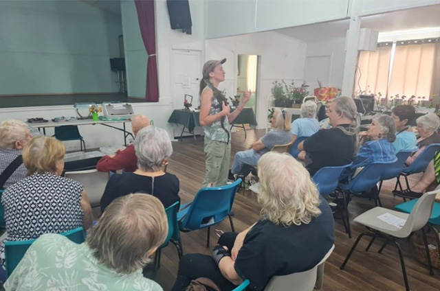 Wildlife presentation and audience members