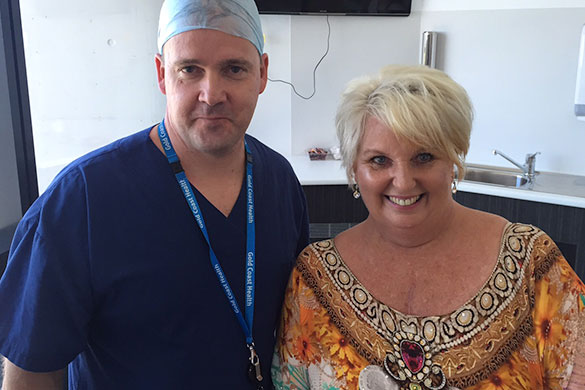 Dr Ben Anderson with former patient Lee Hoskin. Dr Ben Anderson with former patient Lee Hoskin.