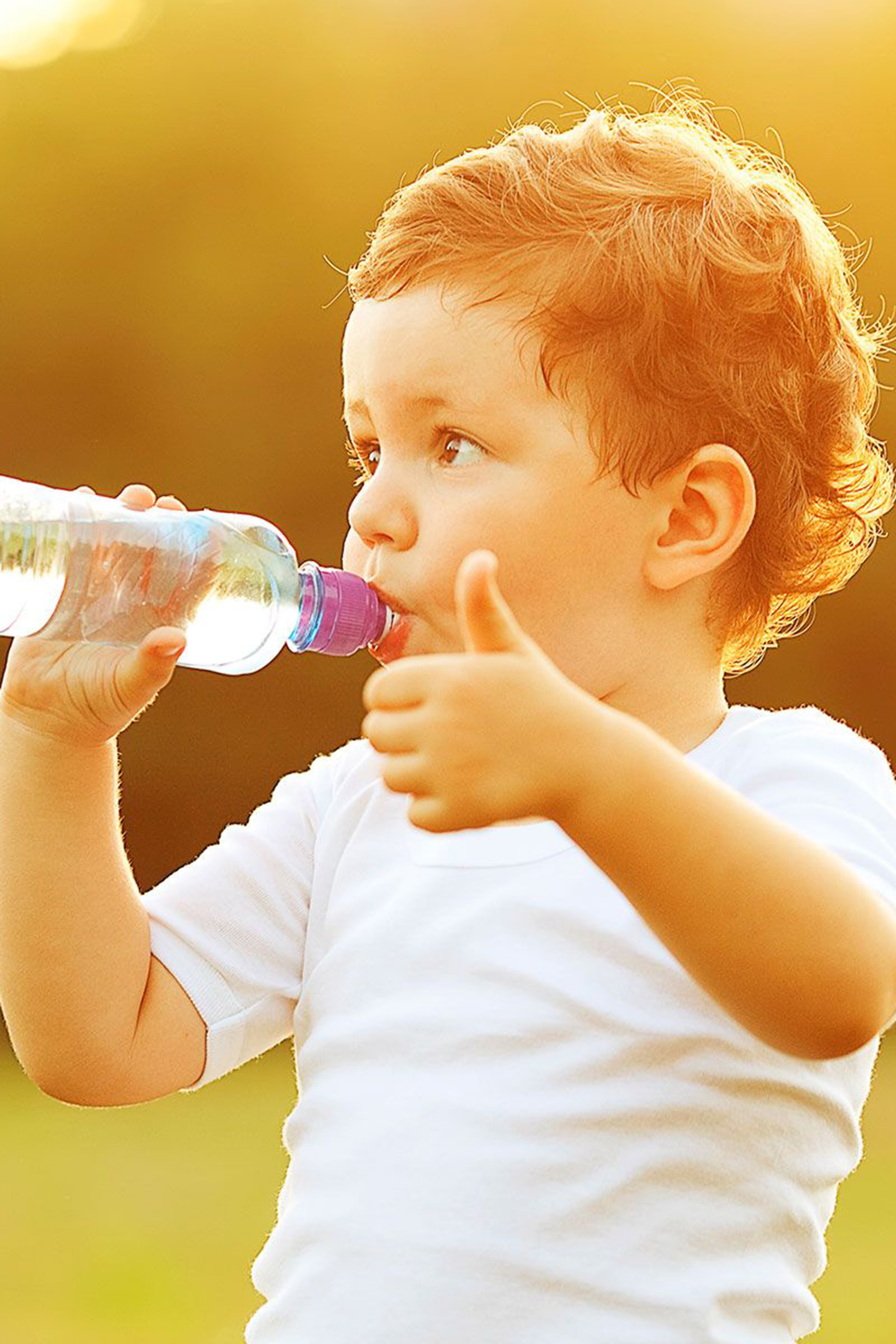 Kid drinking water